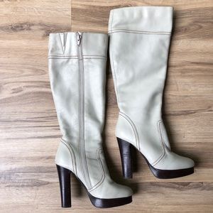 Colin Stuart Platform Knee High Boots Leather Sz 5
